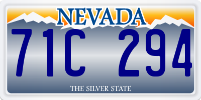 NV license plate 71C294