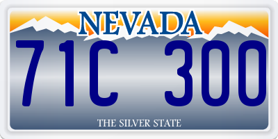 NV license plate 71C300