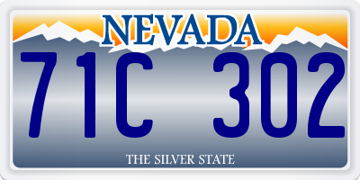 NV license plate 71C302