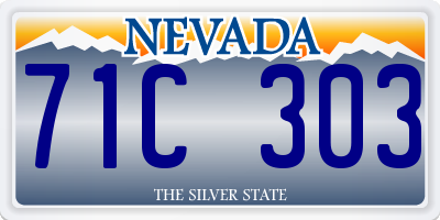 NV license plate 71C303