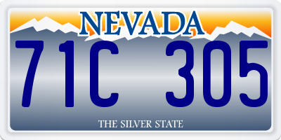 NV license plate 71C305