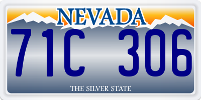 NV license plate 71C306