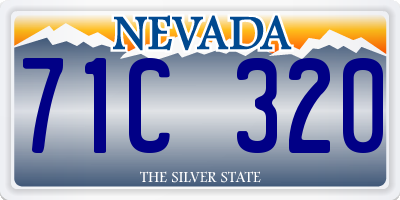 NV license plate 71C320