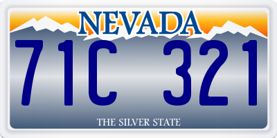 NV license plate 71C321