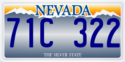 NV license plate 71C322