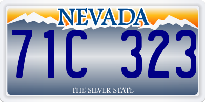 NV license plate 71C323