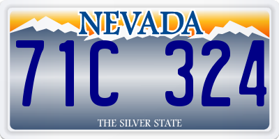 NV license plate 71C324