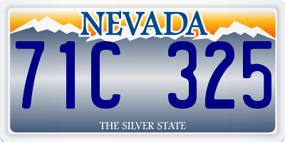 NV license plate 71C325