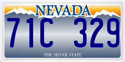 NV license plate 71C329