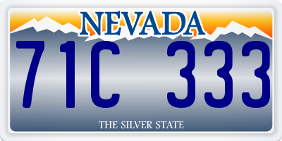 NV license plate 71C333