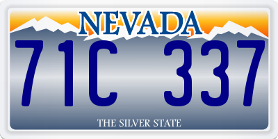 NV license plate 71C337