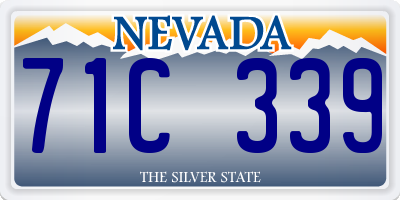 NV license plate 71C339