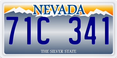 NV license plate 71C341