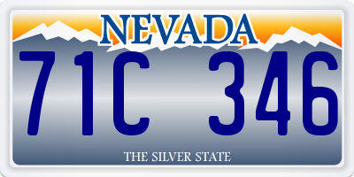 NV license plate 71C346