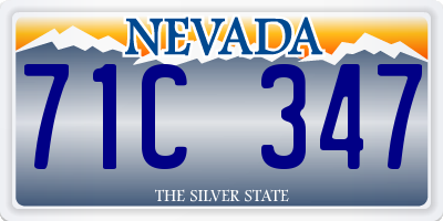NV license plate 71C347