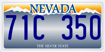 NV license plate 71C350
