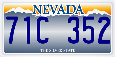 NV license plate 71C352