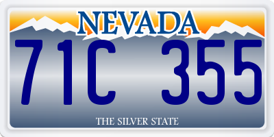NV license plate 71C355