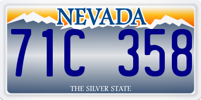NV license plate 71C358