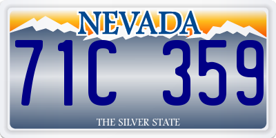 NV license plate 71C359