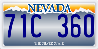 NV license plate 71C360