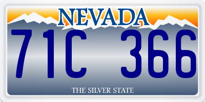 NV license plate 71C366