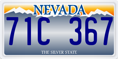 NV license plate 71C367