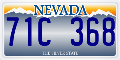 NV license plate 71C368