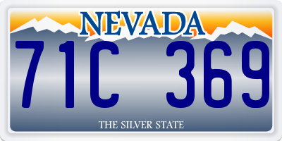 NV license plate 71C369