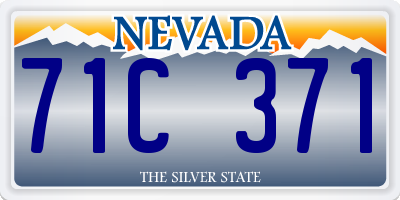 NV license plate 71C371