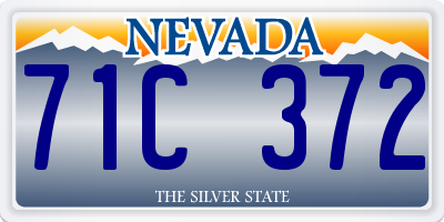 NV license plate 71C372
