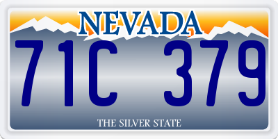 NV license plate 71C379