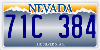 NV license plate 71C384