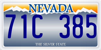 NV license plate 71C385
