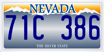 NV license plate 71C386