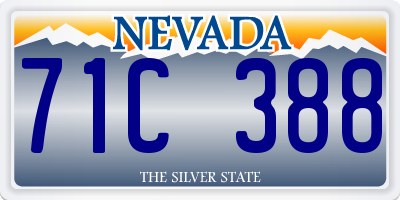 NV license plate 71C388