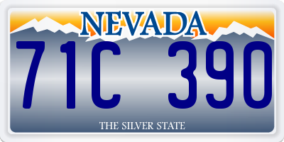 NV license plate 71C390