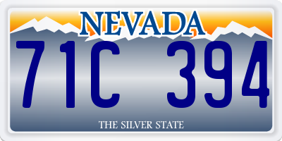 NV license plate 71C394