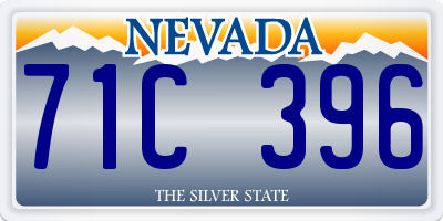 NV license plate 71C396