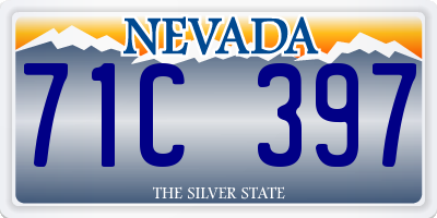 NV license plate 71C397