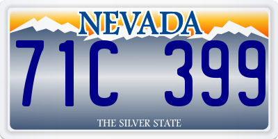 NV license plate 71C399