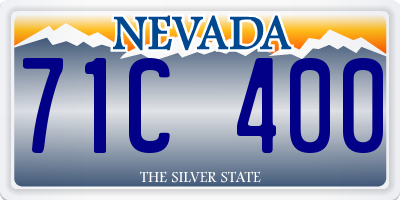 NV license plate 71C400