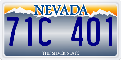NV license plate 71C401
