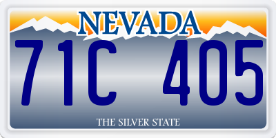 NV license plate 71C405