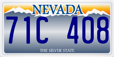 NV license plate 71C408