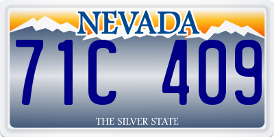 NV license plate 71C409