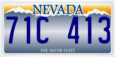 NV license plate 71C413