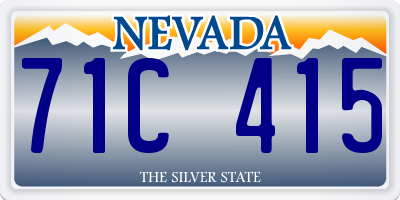 NV license plate 71C415