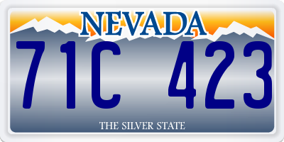 NV license plate 71C423
