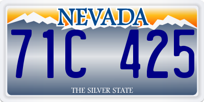 NV license plate 71C425